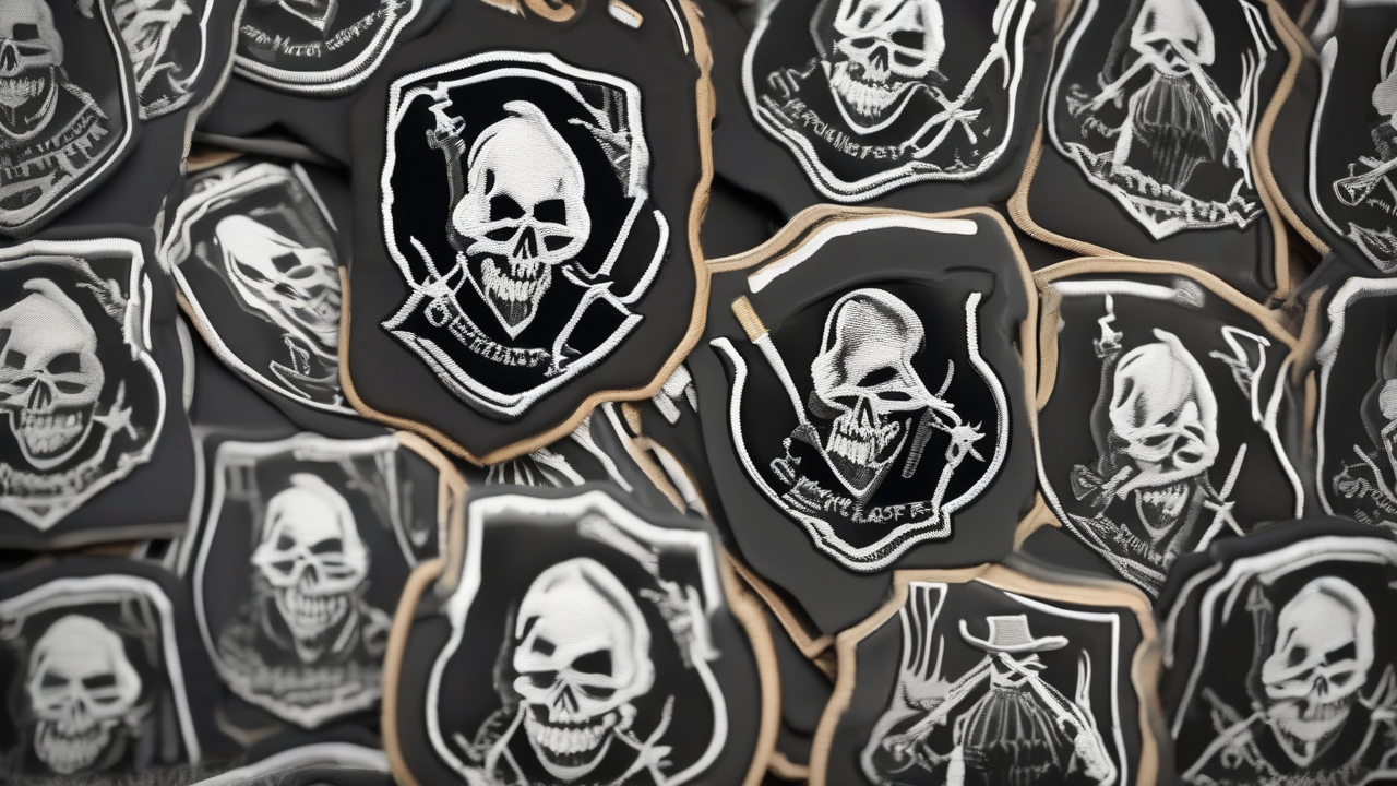 Guards wear Grim Reaper patches
