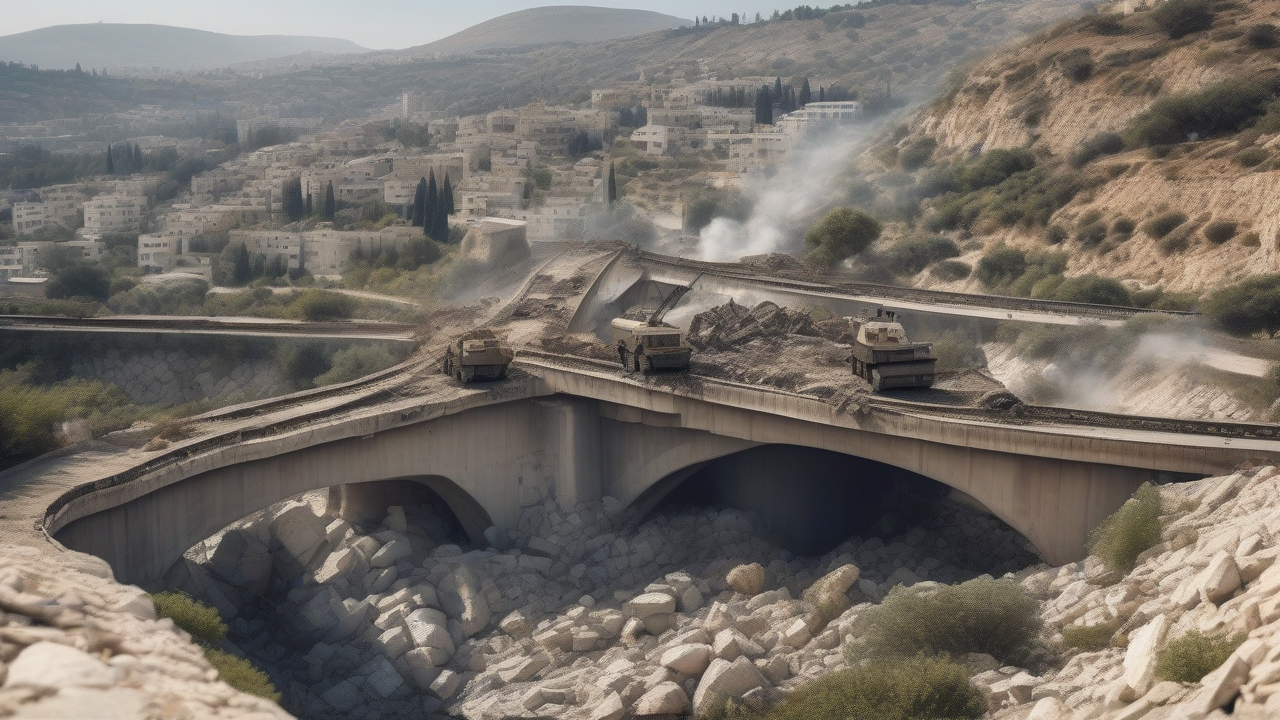 Israel Destroys Lebanon Bridge